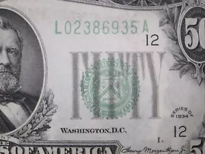 1934 $50 FRN #L02386935A - Picture 1 of 7