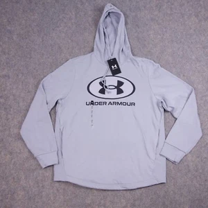 Under Armour Hoodie Sweatshirt Large Gray Pullover Lightweight Loose Mens - Picture 1 of 9