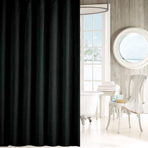 Solid black shower curtain 2m new free shipping - Picture 1 of 1
