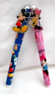 MICKEY MOUSE BLUE COLLECTOR'S PEN+MINNIE MOUSE PINK COLLECTOR'S PEN COMBO-NEW! - Picture 1 of 1