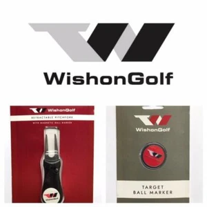 Tom Wishon Golf Retráctil Horca O Objetivo Marcador de Pelotas de Golf - Imagen 1 de 3