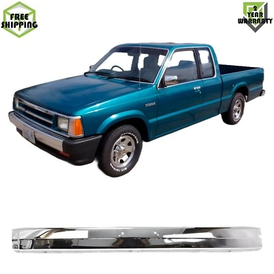 Front Bumper Face Bar Chrome Steel For 1987-93 Mazda B2200 B2600 RWD Foto 1 de 4