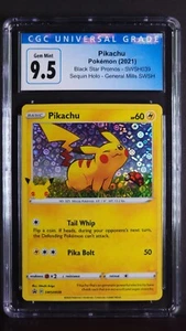 Pikachu Sequin Holo SWSH039 General Mllls Black Star Promo Gem Mint CGC 9.5 2021 - Picture 1 of 5