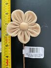 Chose From 2 Styles Of Burlap Daisy Pick  3"X8" Flower Craft Pick