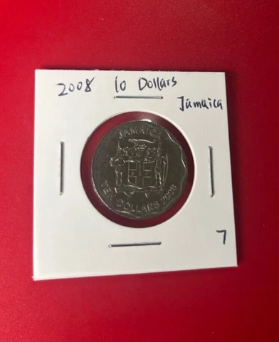 2008 10 DOLLAR JAMAICA COIN - NICE WORLD COIN !!! Cover