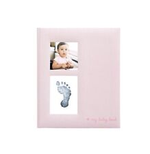 Pearhead Kate & Milo Baby Girls ピンクリネン My Baby Memory Book