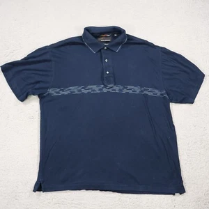 Greg Norman Polo Shirt Mens M Blue 60/2 Double Mercerized Cotton Golf - Picture 1 of 10