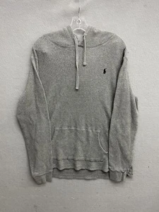 Polo Ralph Lauren Hoodie Mens Size XL Gray Waffle Knit Thermal Pullover - Picture 1 of 9