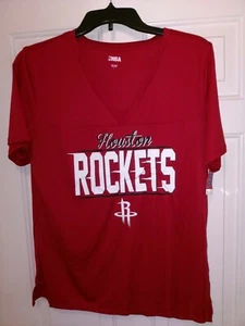 New NWT NBA Houston Rockets Basketball Team Logo Shirt Women's Large Red - Picture 1 of 6