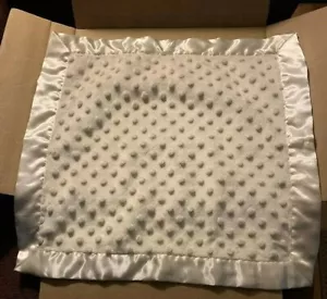 15” Bearington Baby Ivory Minky Dot Satin Security Blanket Lovey - Picture 1 of 3