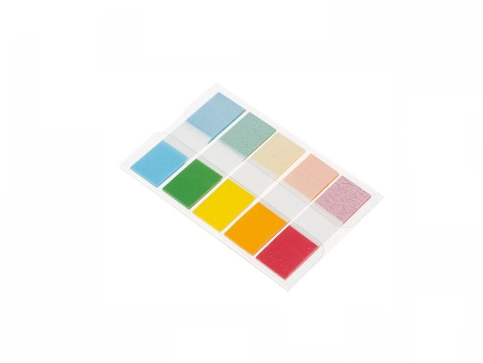 100 Haftnotizen Klebezettel Buchseitenmarkier Page Marker Strips 5 Farben - Bild 1 von 1