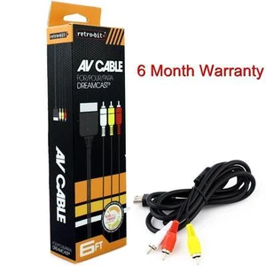 RCA AV A/V for Sega Dreamcast Stereo Composite Audio Video TV Adapter Cable New - Picture 1 of 1