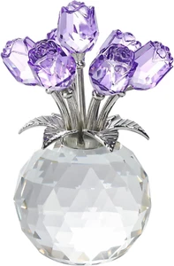 Crystal Rose Figurines Gifts for Women Valentine'S Day, Glass Floral Ornament fo - Picture 1 of 12