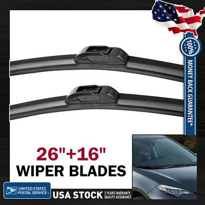 Escobillas limpiaparabrisas 26" y 16" para toda temporada U/J-HOOK para Subaru WRX STI 2015-18 Foto 1 de 4