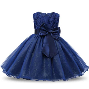 Princess Flower Girls Dress Summer Tutu Wedding Birthday Party Kids Dresses - Picture 1 of 18