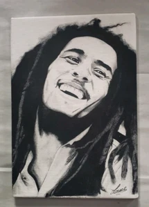 Bob Marley Reggae Ikone Wandbild - Ölgemälde Leinwanddruck Wohndeko - Bild 1 von 4