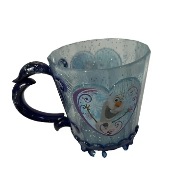 Taza Disney Frozen Taza Elsa Anna Olaf Tema Plástico Té Azul Púrpura Mango Foto 1 de 4