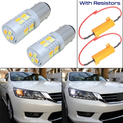 2 светодиодные передние лампы для указателей поворота с обратным переключателем для седана Honda Accord 1998-2015 годов выпуска - Изображение 1 из 4
