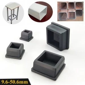 Schwarz Gummistopfen Vierkant Abdeckstopfen Lochkappen Blindstopfen Ø 9.6-50.6mm - Picture 1 of 39