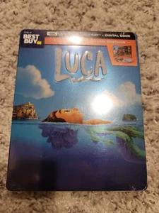 LUCA 4K UHD Blu-ray Digital HD Steelbook US Edition PIXAR DISNEY New Sealed! - Picture 1 of 4