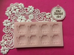 Cute kitties silicone mold fondant cake decorating cupcakes cake pops food FDA - Picture 1 of 3