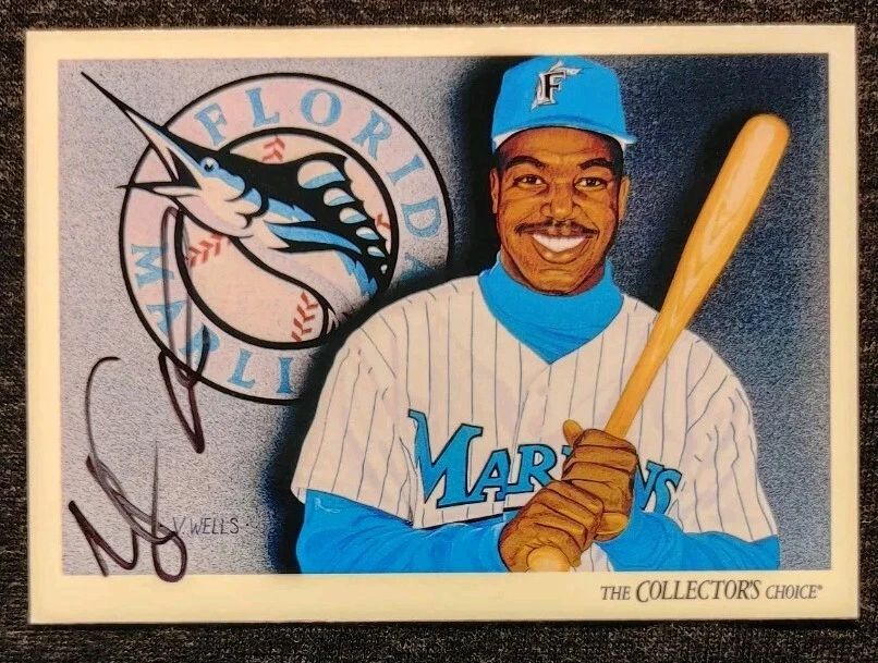 1993 Upper Deck #825 Marlins Checklist Nigel Wilson Autograph