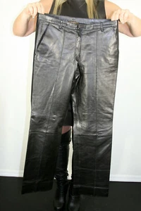 Bottega Veneta schwarze Lammfell Lederhose Größe EU 46 oder US Medium 6 8 M - Bild 1 von 6