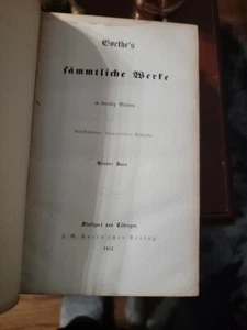 1851 GOETHE'S WERKE 1-30(6) . GERMAN.13, 14,29,3,7,16,9 Gottasher Verlag - Picture 1 of 8