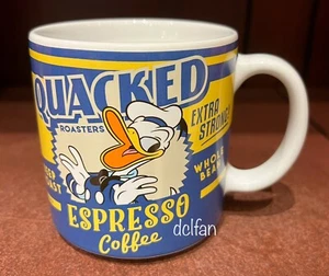 Disney Parks Donald Duck ''Quacked Roasters'' 17oz Espresso Coffee Mug NEW - Picture 1 of 4