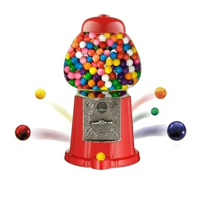 2x Gumball Machine Christmas Gift Bubble Gum Dispenser Mini Retro Fun Coin Candy