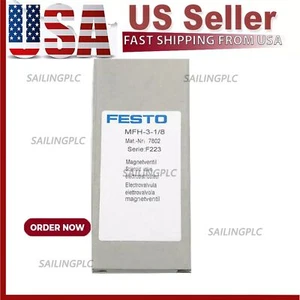 NEU Festo 7802 MFH-3-1/8 Luft-Magnetventil, 1,5-8 Bar, 21-120 psi - Bild 1 von 9