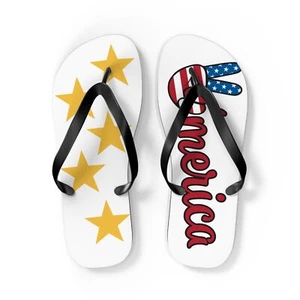 Patriotic Flip Flops | Summer Footwear | 4th of July Beachwear - Picture 1 of 5