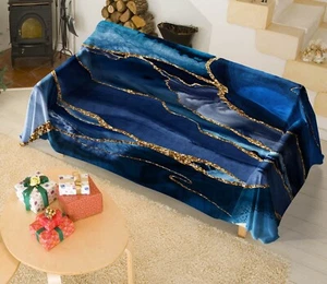 3D Blauer Marmor H7009 Sofabezug Hochelastisch Lounge Couch Uta Naumann Erin - Picture 1 of 5