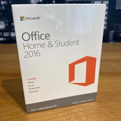 Microsoft Office 2016 Home Student Word Excel PowerPoint Lifetime Sealed - Image 1 of 4