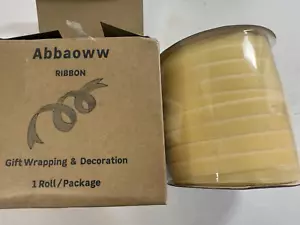 50 Yards Ivory Velvet Ribbon w/ Spool for Wedding, gift wrapping, decorating NEW - Picture 1 of 4