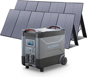 ALLPOWERS R4000 3456Wh Tragbarer LiFePO4 Powerstation mit 2x 400W Solarpanels - Bild 1 von 9