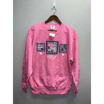 Sudadera De Colección Utah Rosa Jerzees Invierno Cuello Redondo Hecha en EE. UU. Mediana Años 90 Foto 1 de 4
