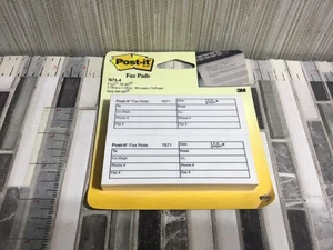 NOTA POST-IT - PACKS DE NOTAS FAX PAQUETE DE 4 MARCA 3M 4 Pads de 50 Hojas Cada 200 Total - Imagen 1 de 4