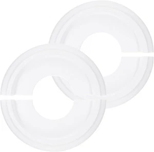 PATIKIL Ceiling Medallion, 2 Pcs 10" OD x 4" ID PU x ID, White  - Picture 1 of 6