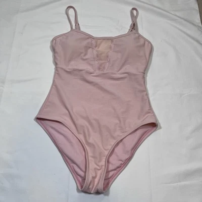Traje de baño vintage Y2K BETSEY JOHNSON rosa de una pieza talla S malla Foto 1 de 4