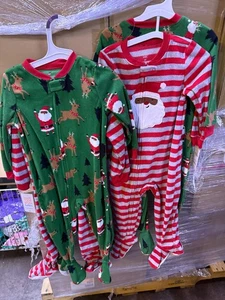 Just One You By Carters 2T Schwarz Santa Pyjama Schlafanzug 2-tlg Pyjama Set 2 Sets NEU! - Bild 1 von 2