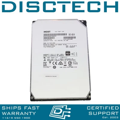 8TB SAS HDD HGST HUH728080AL4200 / 0F25726 12Gbps 7.2K 4Kn Enterprise Hard Drive - Image 1 of 3