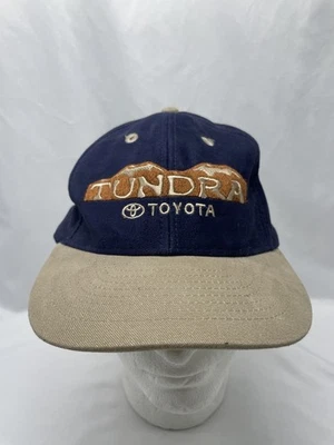 Vintage Toyota Tundra Navy Tan Strapback Adjustable Mohr’s Hat Cap Rare - Image 1 of 4