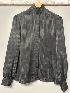 Blusa Negra Pendleton Country Sophisticates De Colección Abotonada EE. UU. Talla S Oficina - Imagen 1 de 10