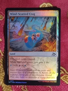 FOIL Wind-Scarred Crag Aetherdrift Magic The Gathering MTG Card red white land - Picture 1 of 1