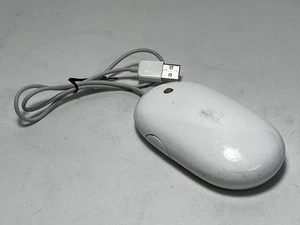 Apple Mighty Mouse A1152 USB Wired Mac Vintage Optical OEM White – Tested - Picture 1 of 2