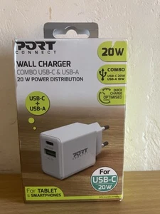 Alimentation secteur USB-C et USB A 20W EU Référence: 900096B-EU - Zdjęcie 1 z 4
