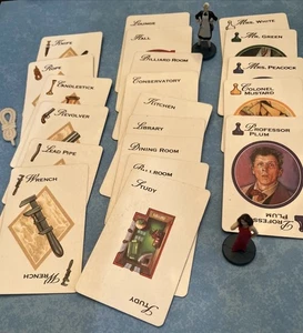Juego Vintage Clue 1996 solo piezas de repuesto piezas y tarjetas - Imagen 1 de 6