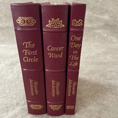 Easton Press 3 vol Alexander Solzhenitsyn Day Life Cancer Ward First Circle RC - Image 1 of 4