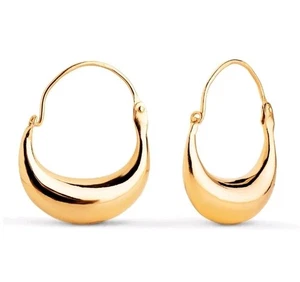Pendientes oro 18k 750 Mls. Aros Cierre Gancho 21x17 MM. Grosor 5 MM.  - Imagen 1 de 3